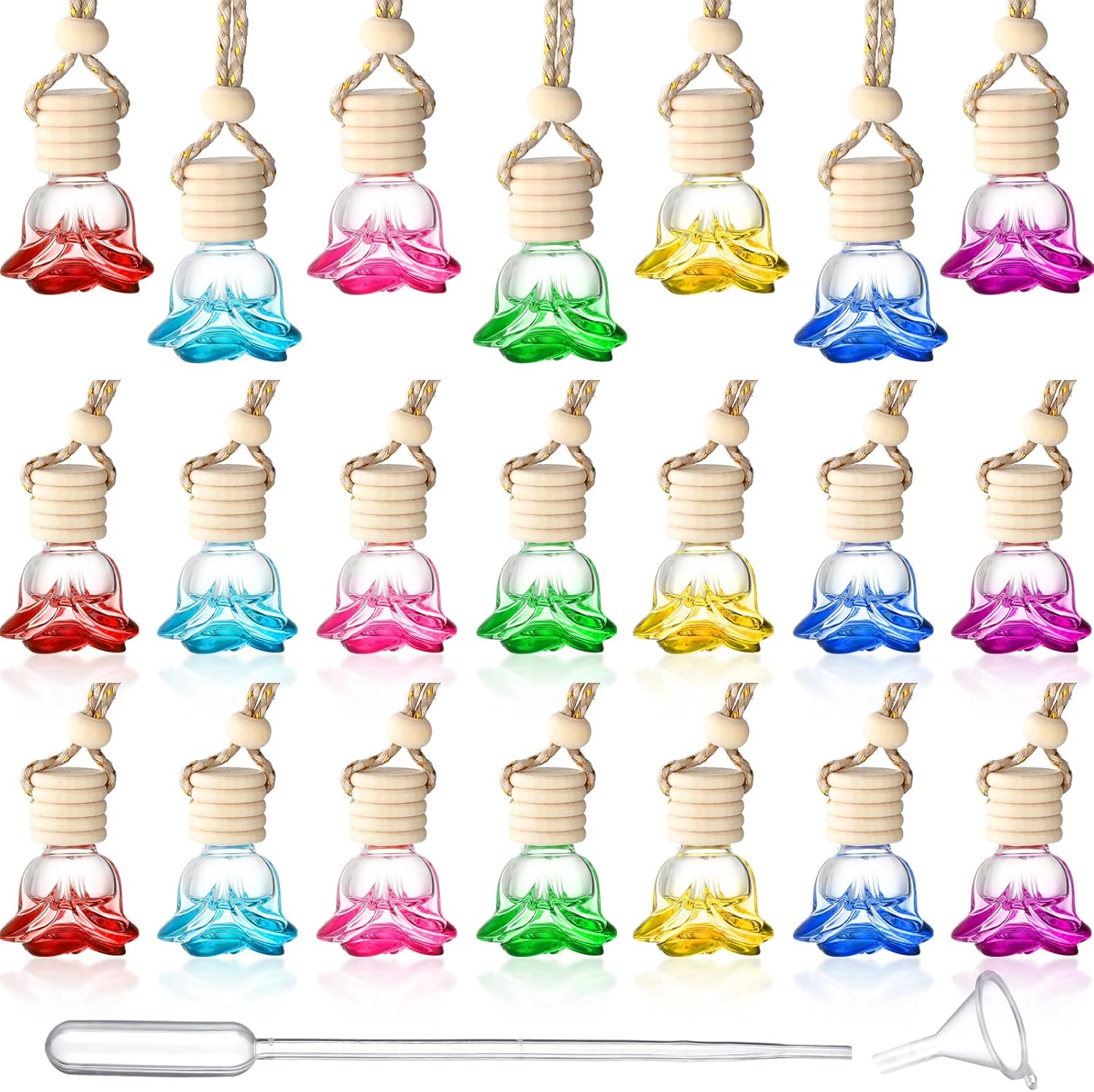 Refillable Rose Car Air Freshener for Aromatherapy - Inbagi