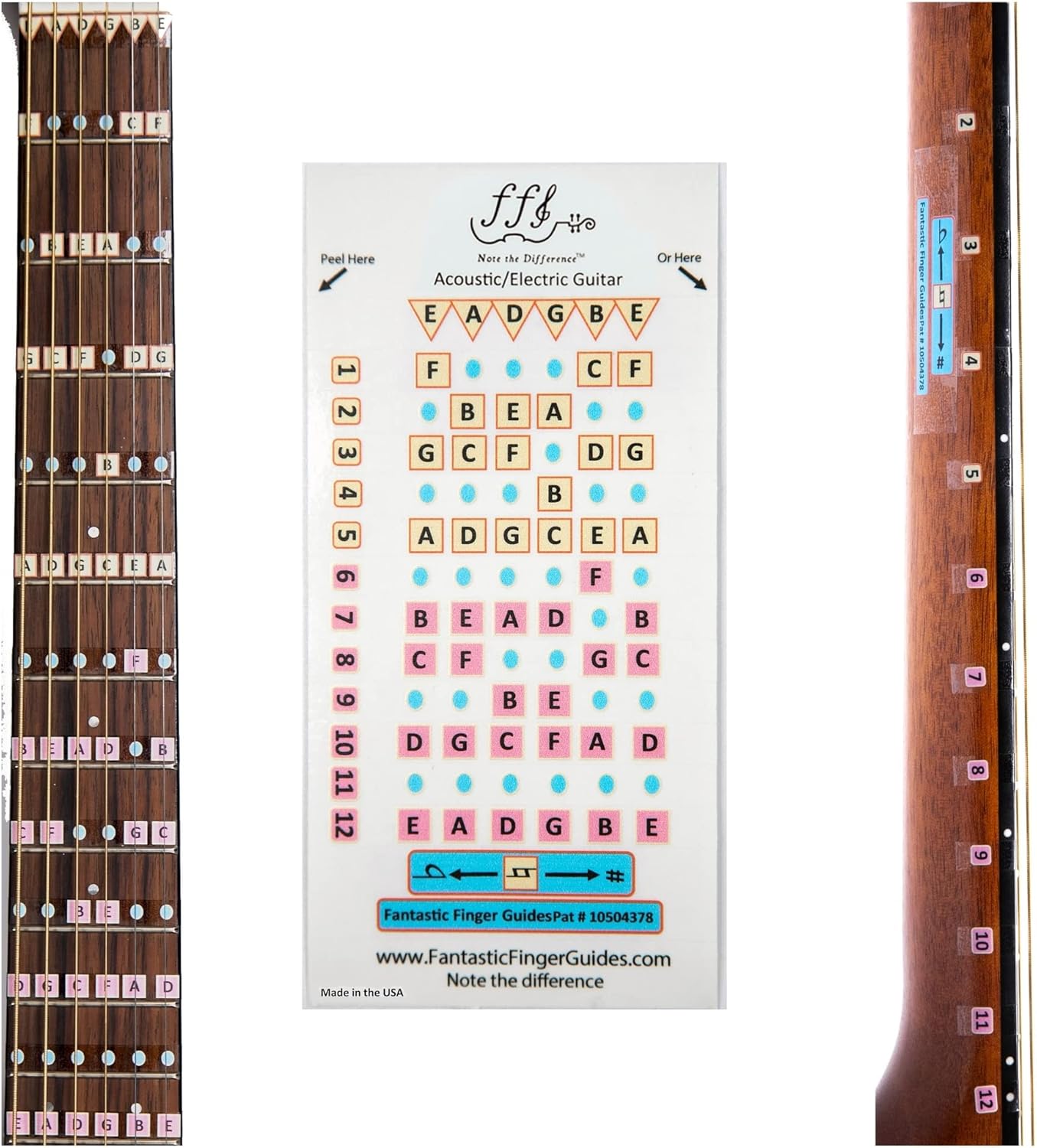Ultimate Guitar Learning Stickers | Frets 1-12