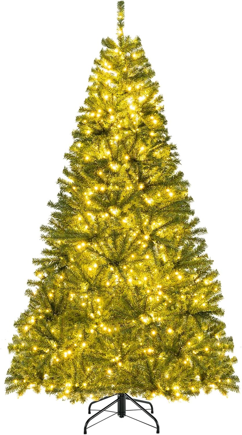 Goplus 7 FT Pre-Lit Artificial Christmas Tree with Remote Control