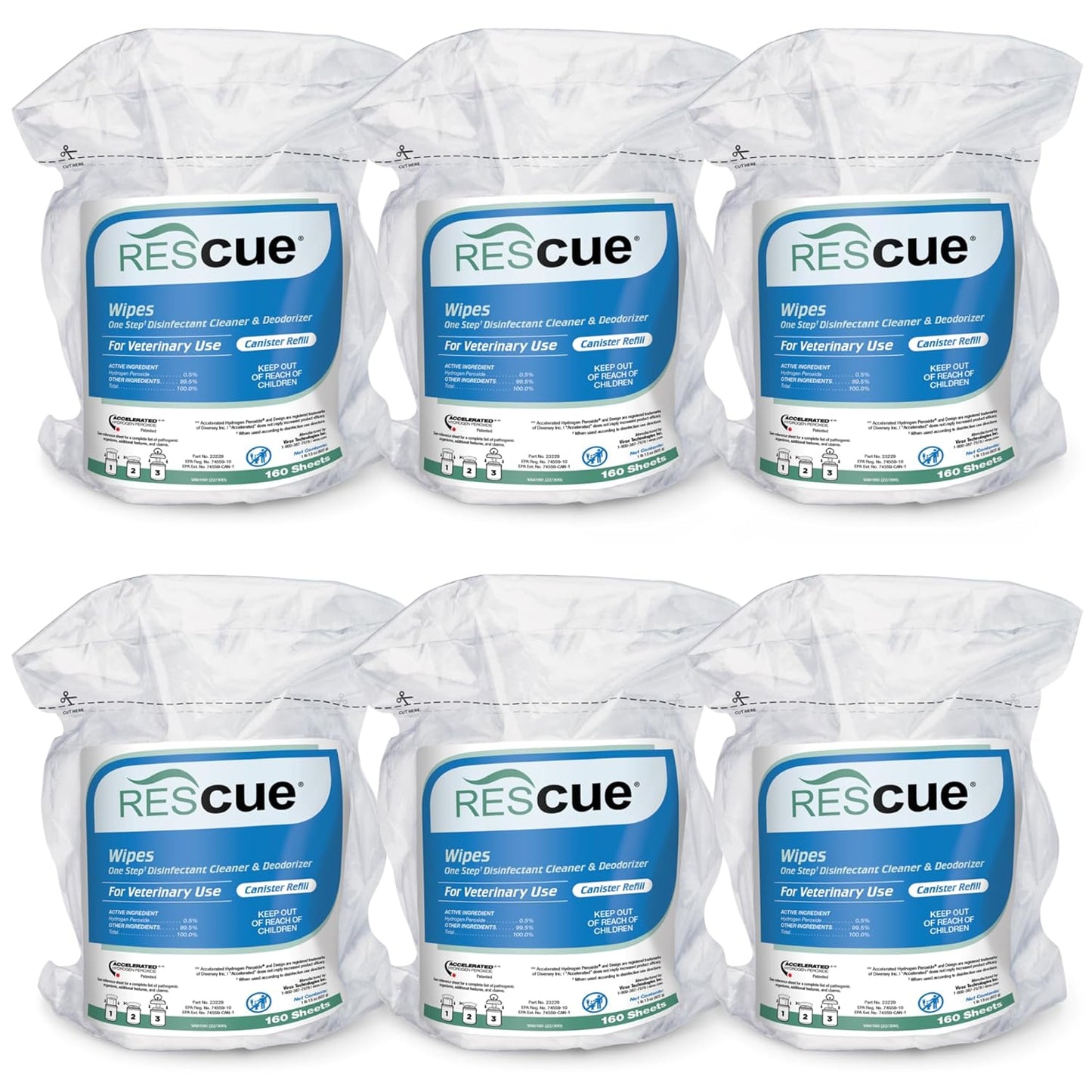 REScue One-Step Disinfectant Cleaner Wipes for Pet Care Needs