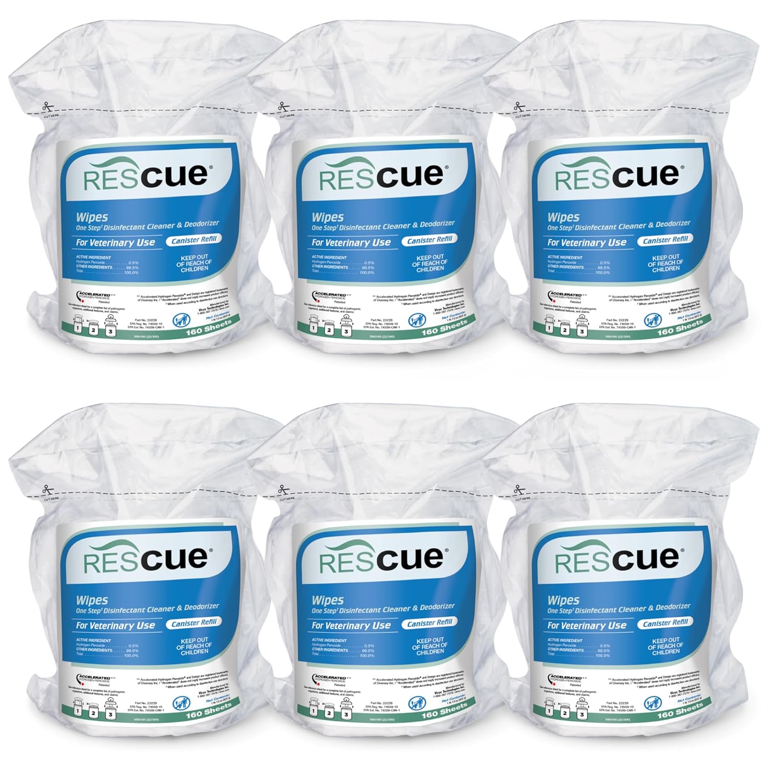 REScue One-Step Disinfectant Cleaner Wipes for Pet Care Needs