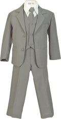 Boys Formal 5 Piece Suit with Shirt and Vest - Classic Cut