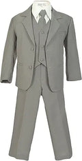 Boys Formal 5 Piece Suit with Shirt and Vest - Classic Fit