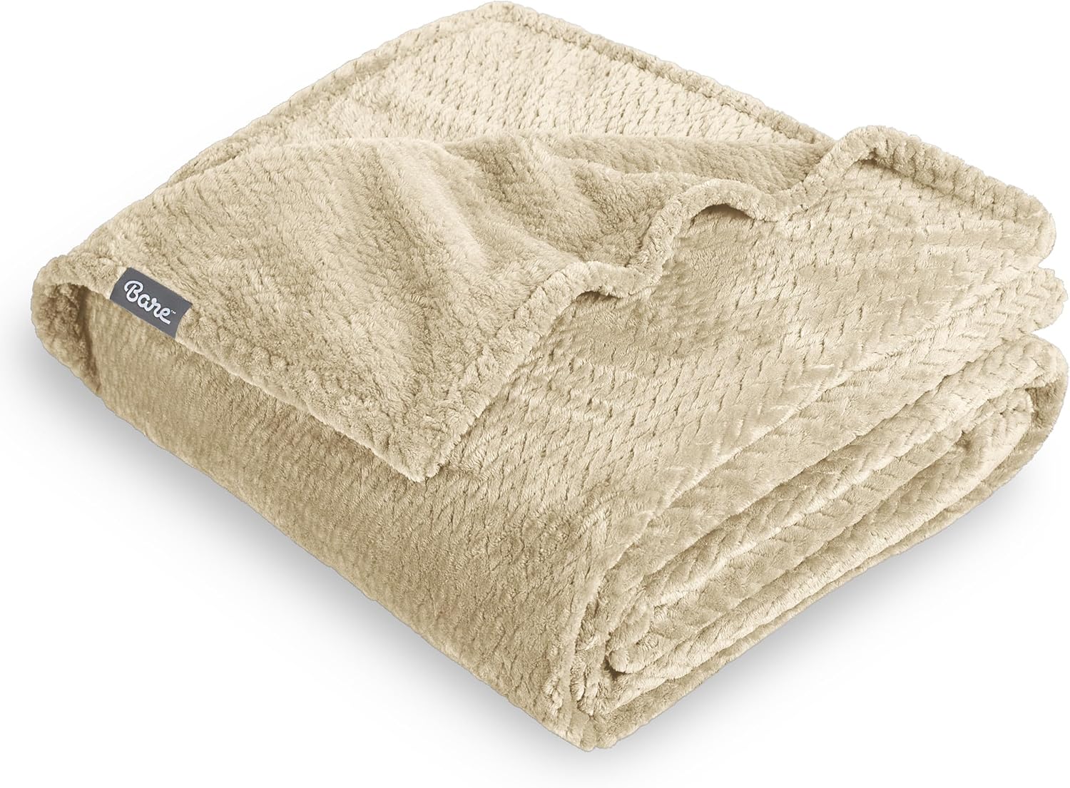 Bare Home Textured Fleece Blanket - Cozy Warm Microplush Comfort