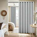 Vintage Open Linen Weave Room Divider Curtain - 100% Blackout, Off