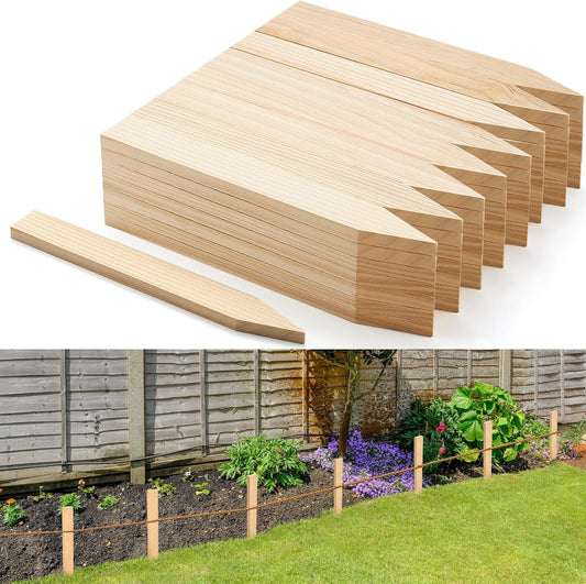 48 Pieces Wooden Garden Stakes for Plant Support and More