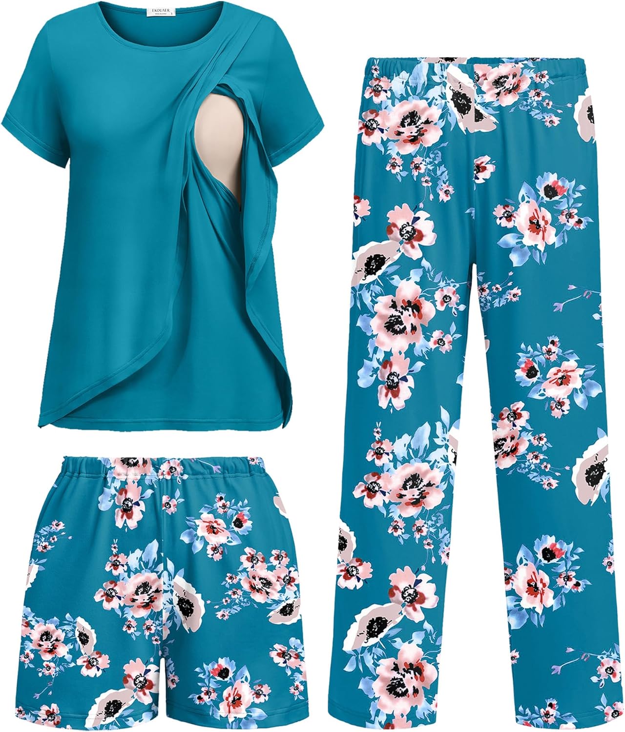 Ekouaer Maternity Nursing Pajamas Set for Comfort and Style