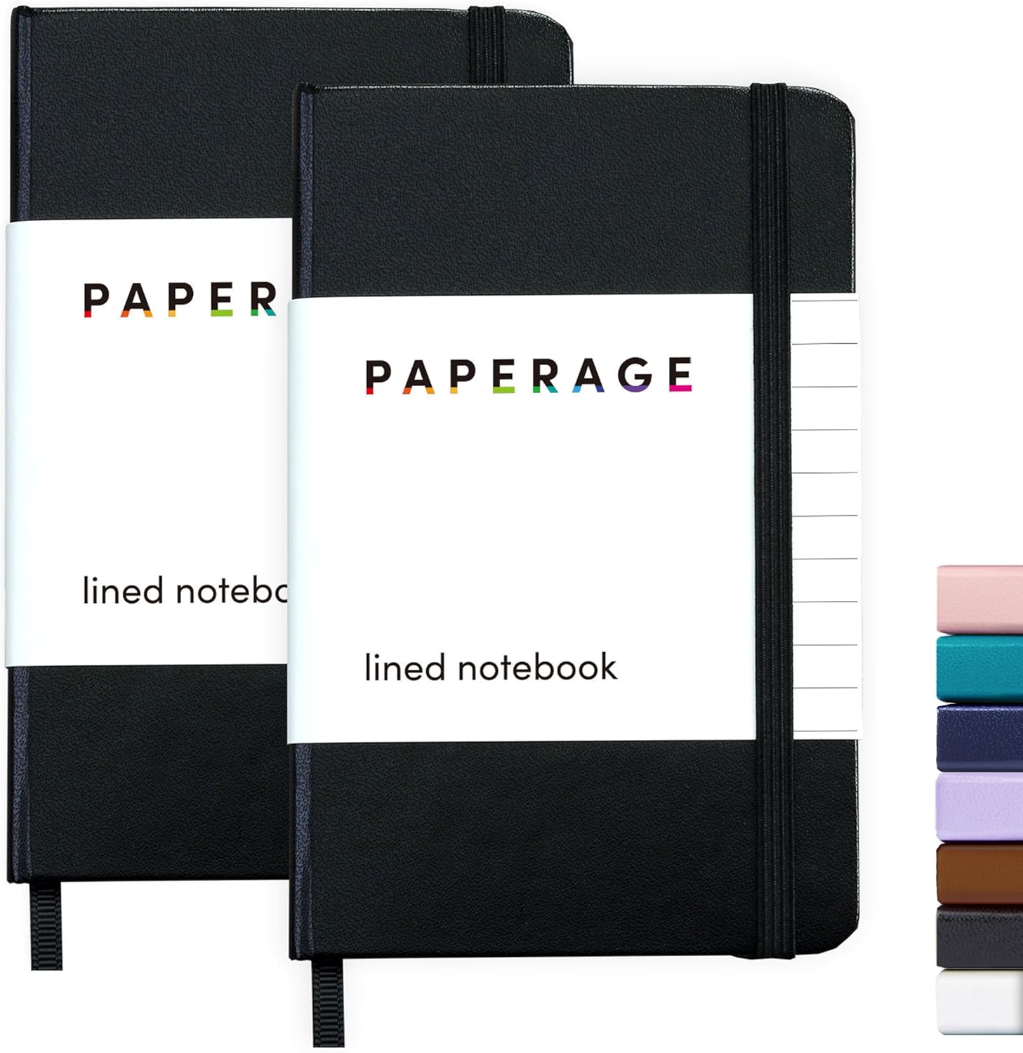 PAPERAGE 2 Pack Lined Pocket Journals - 160 Pages, Small Size, Thick 100 gsm Paper!
