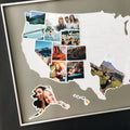 USA Photo Map 50 States Travel Map - Photo Collage Wall Map 24 x 36 in