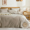 JELLYMONI Cotton Duvet Cover Full Size - Washed Cotton Comfort