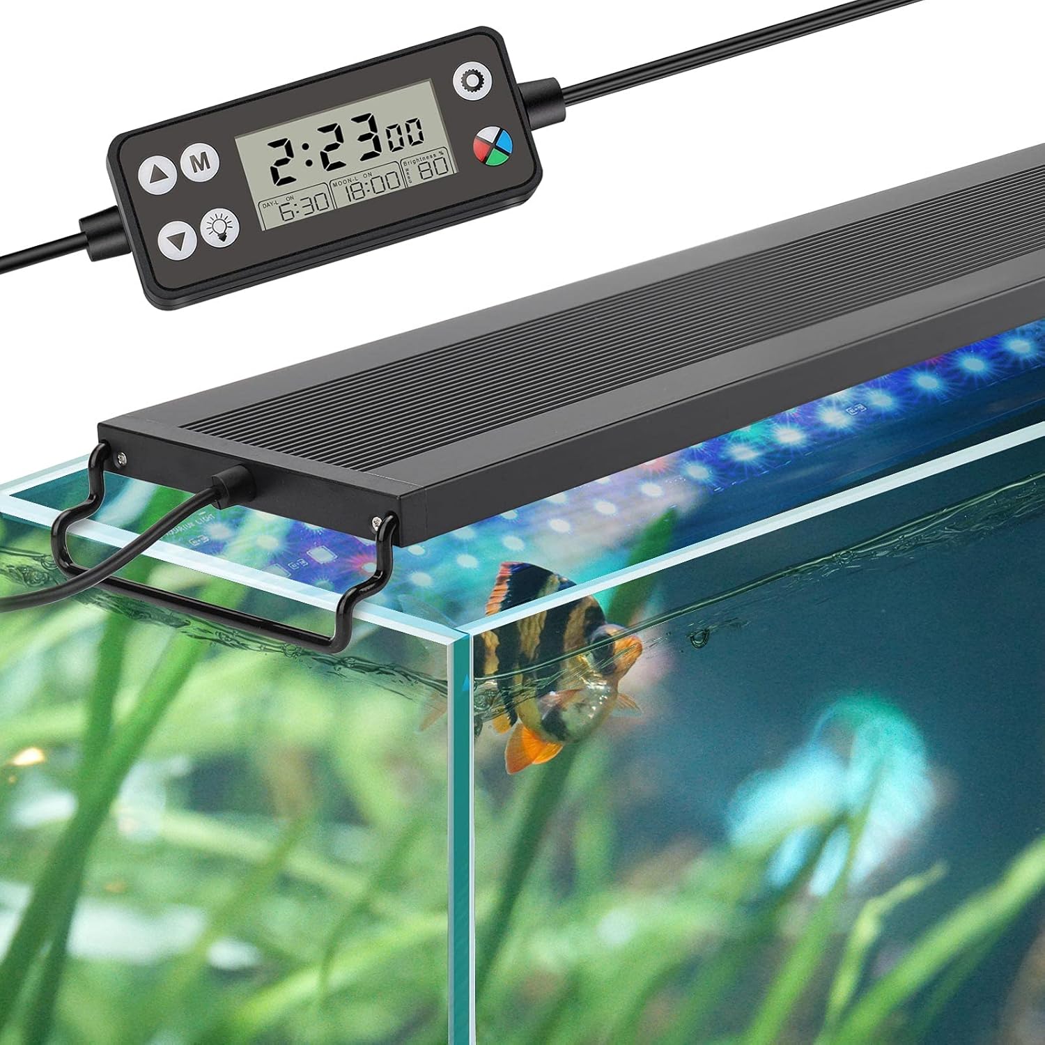 hygger Auto On Off LED Aquarium Light for 18in-24in Tanks