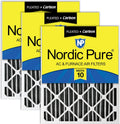 Nordic Pure 20x20x2 MERV 10 Pleated Plus Carbon 3 Pack - Odor Control