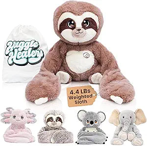 Huggle Healers Sloth Weighted Stuffed Animal for Stress Relief
