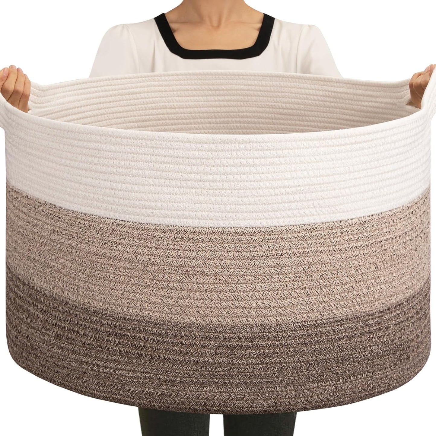 OIAHOMY Extra Large Storage Basket for Living Room Use
