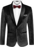 Men's Velvet Tuxedo Jacket One Button Shawl Collar - Classic Dinner