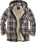 Mens Full Zip Fleece Flannel Jacket Shirt Plaid Hoodie - Warm Everyday