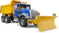 Mack Granite Dump Truck with Snow Plow & Light/Sound - Realistic 21in