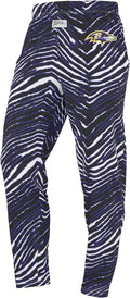 Zubaz NFL Z88 Team Logo Pants for Men and Women - Ravens Zebra Pattern