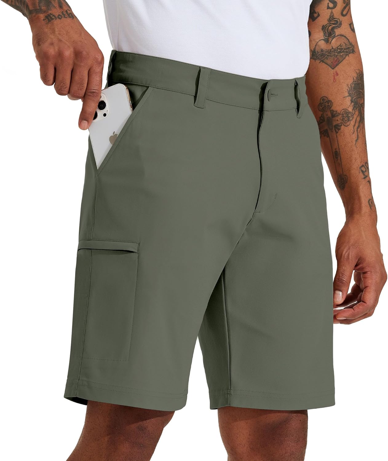 Willit Men's Golf Shorts 10in Stretch Quick Dry Cargo Shorts