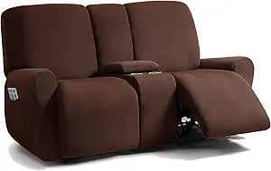 ULTICOR Jacquard Design Reclining Loveseat Cover for Comfort