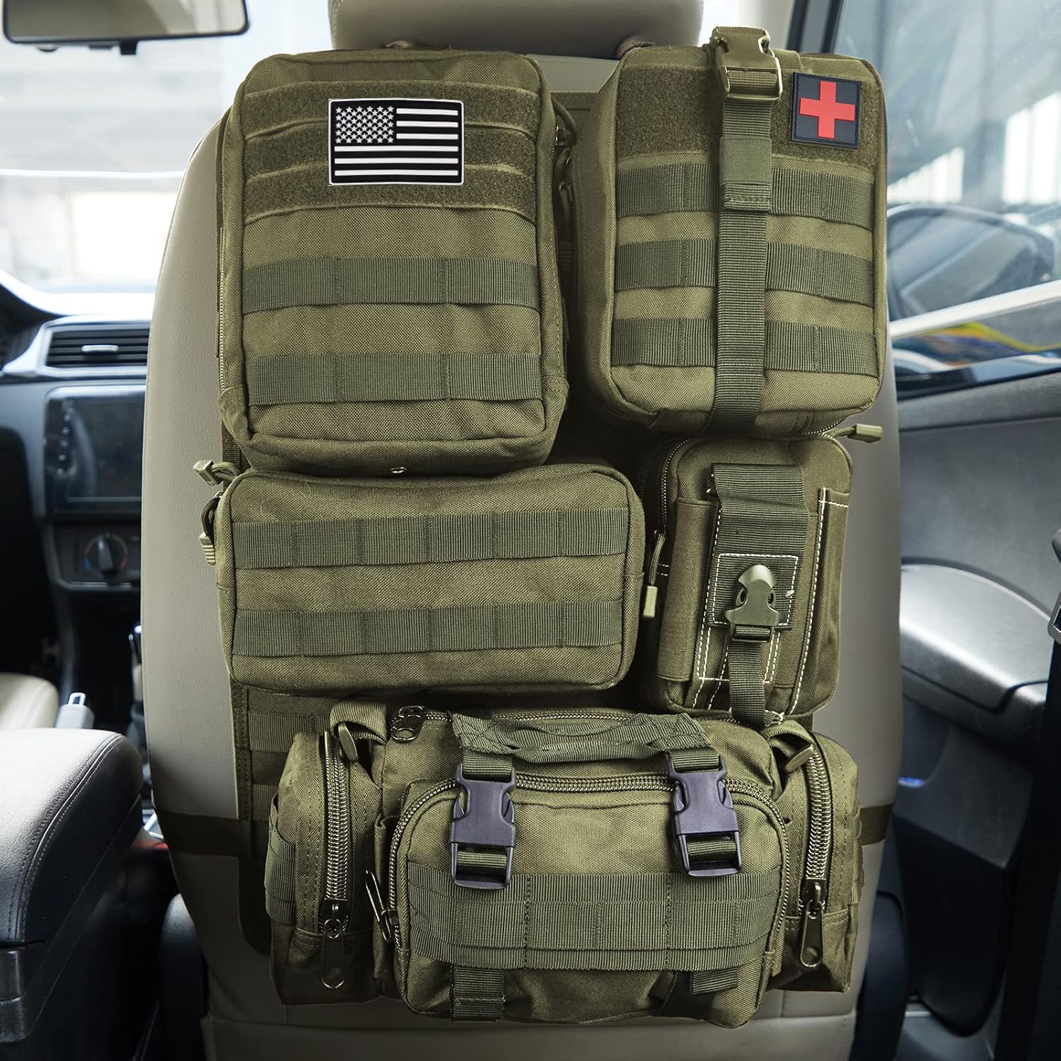 Universal Tactical Car Seat Back Organizer Bag for Vehicles