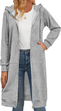 Women's Oversized Zip Up Hoodie Long Tunic - Fleece Comfort