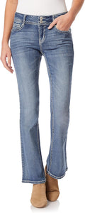 WallFlower Luscious Curvy Bootcut Mid-Rise Jeans - Flattering Fit on