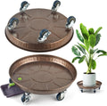Large Plant Stand 15.7in 2-Pack with Lockable Wheels - Heavy-Duty