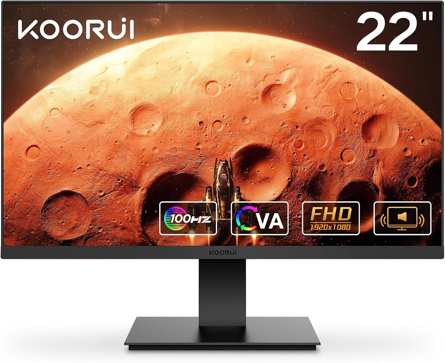 Immerse in Full HD Gaming: KOORUI 22 100Hz Monitor