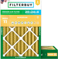 Filterbuy 20x24x4 Air Filter MERV 11 - Pet & Allergy Defense