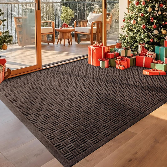 Mibao Front Door Mat Indoor Outdoor Entrance, Durable Waterproof