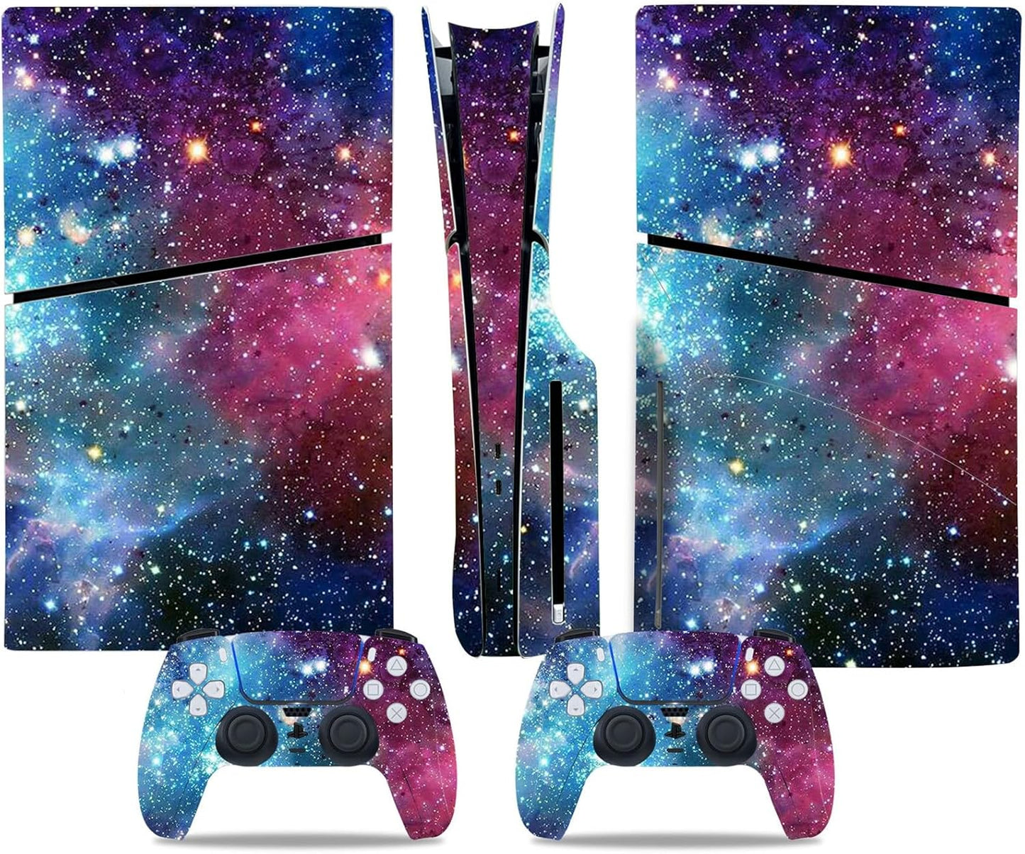 Protective Skin Set for PS5 Slim - Purple-Blue Sky ROIPIN