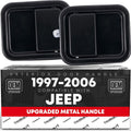 Exterior Door Handle Set for 1997-2006 Jeep Wrangler - Durable Black