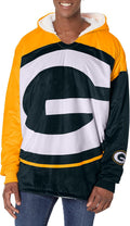 foco NFL Team Logo Reversible Oversized Sherpa Hoodie Sweatshirt One
