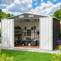 10x8 FT Outdoor Storage Shed Metal Garden Tool Shed - Sturdy