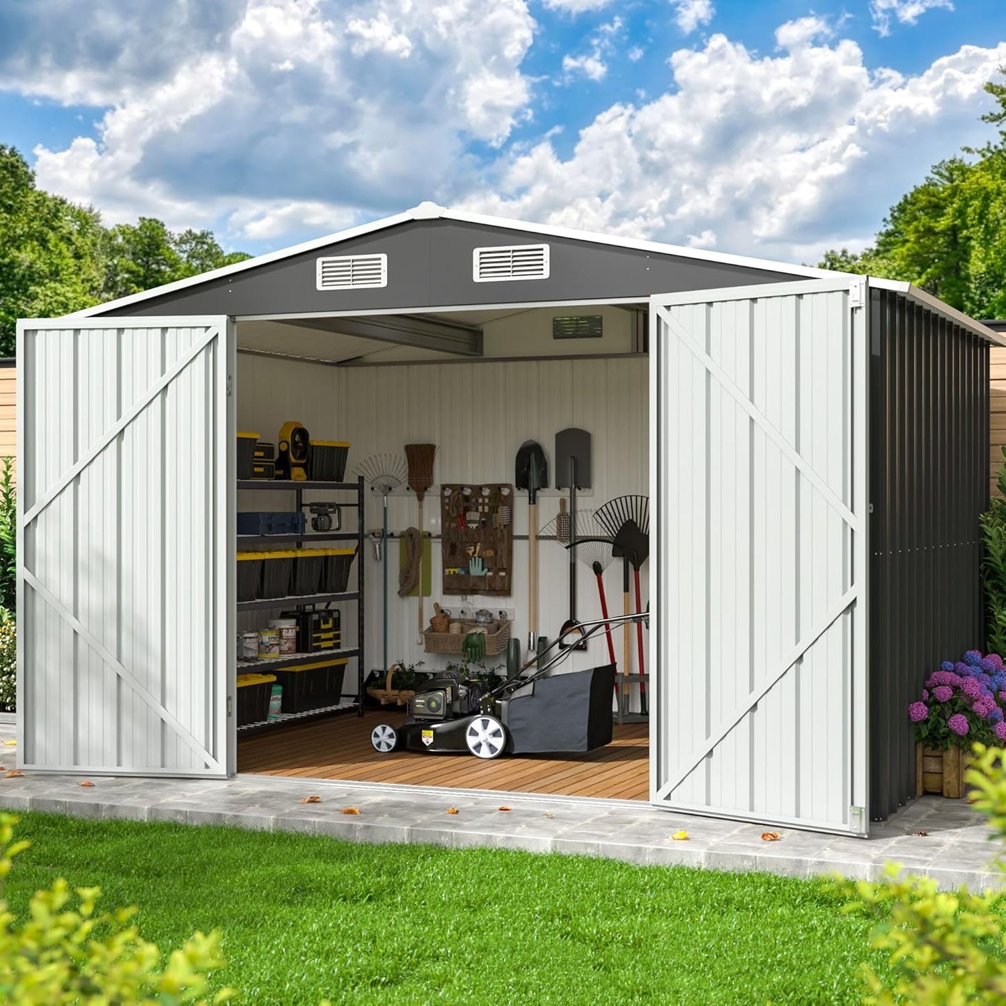 10x8 FT Outdoor Storage Shed for Garden Tools and Essentials