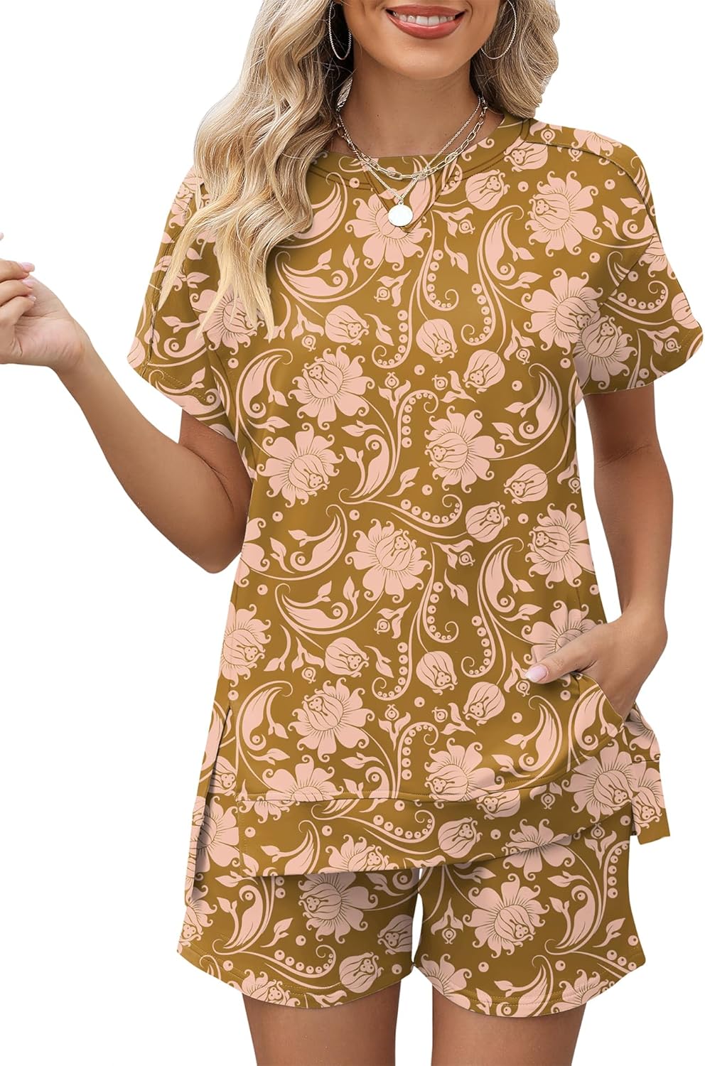 LOMON Womens Fashion 2 Piece Outfits for Summer Comfort