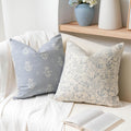 Coastal Blue Farmhouse Decorative Throw Pillow Cover 22x22 Set of 2