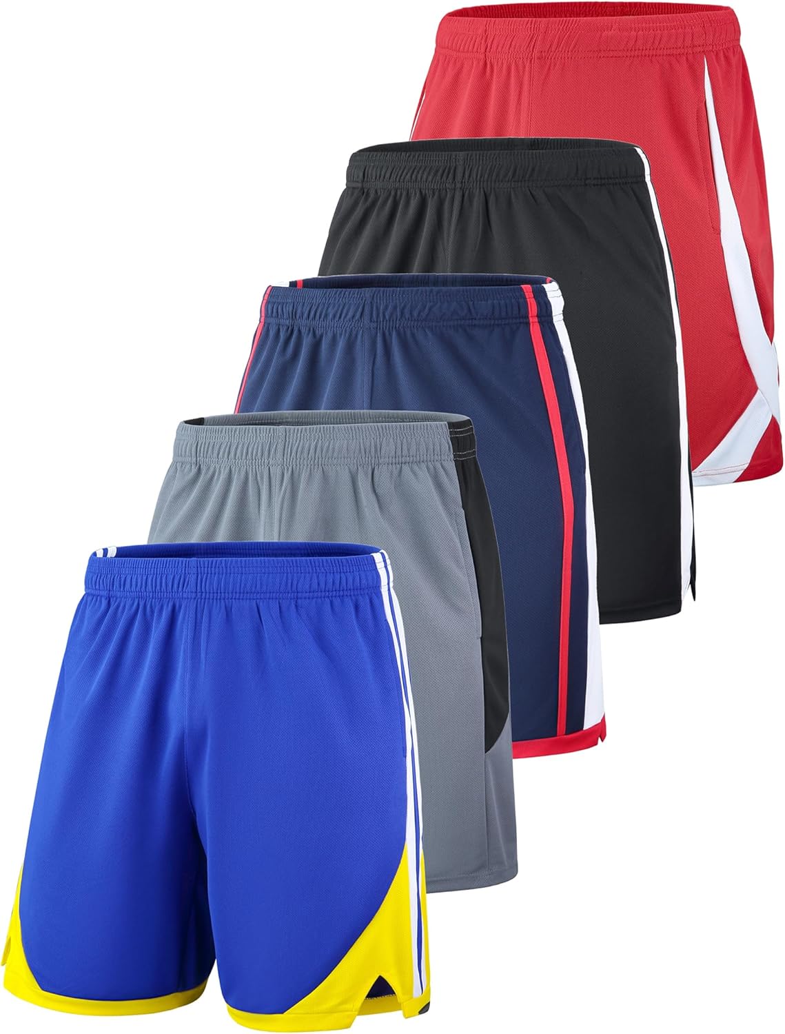 Big Boys Youth Athletic Mesh Basketball Shorts with Pockets