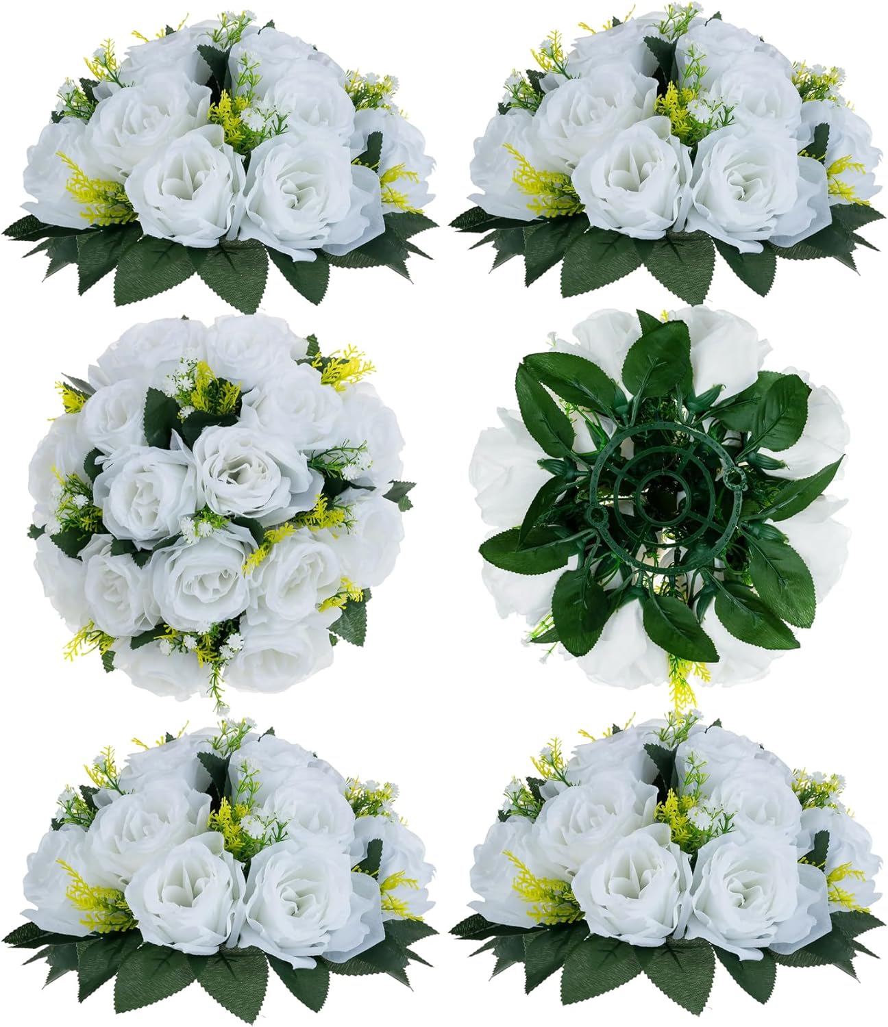 BLOSMON White Fake Flowers Centerpieces for Elegant Decor