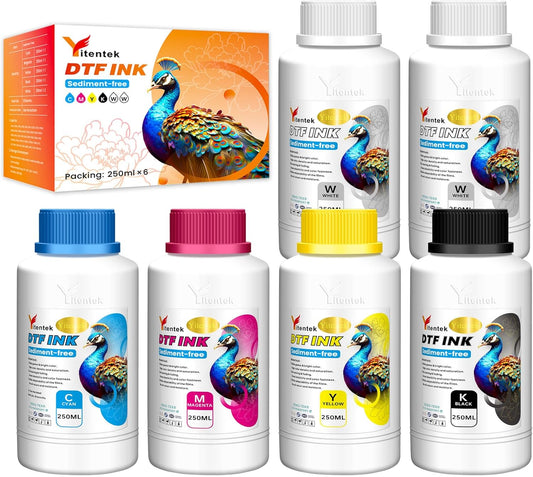 Yitentek Sediment-Free DTF Ink Bundle: High Coverage