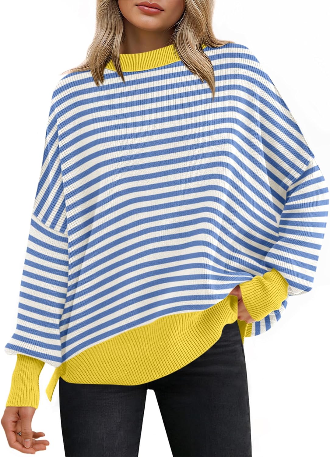 Oversized Women Sweaters with Batwing Long Sleeve for Fall