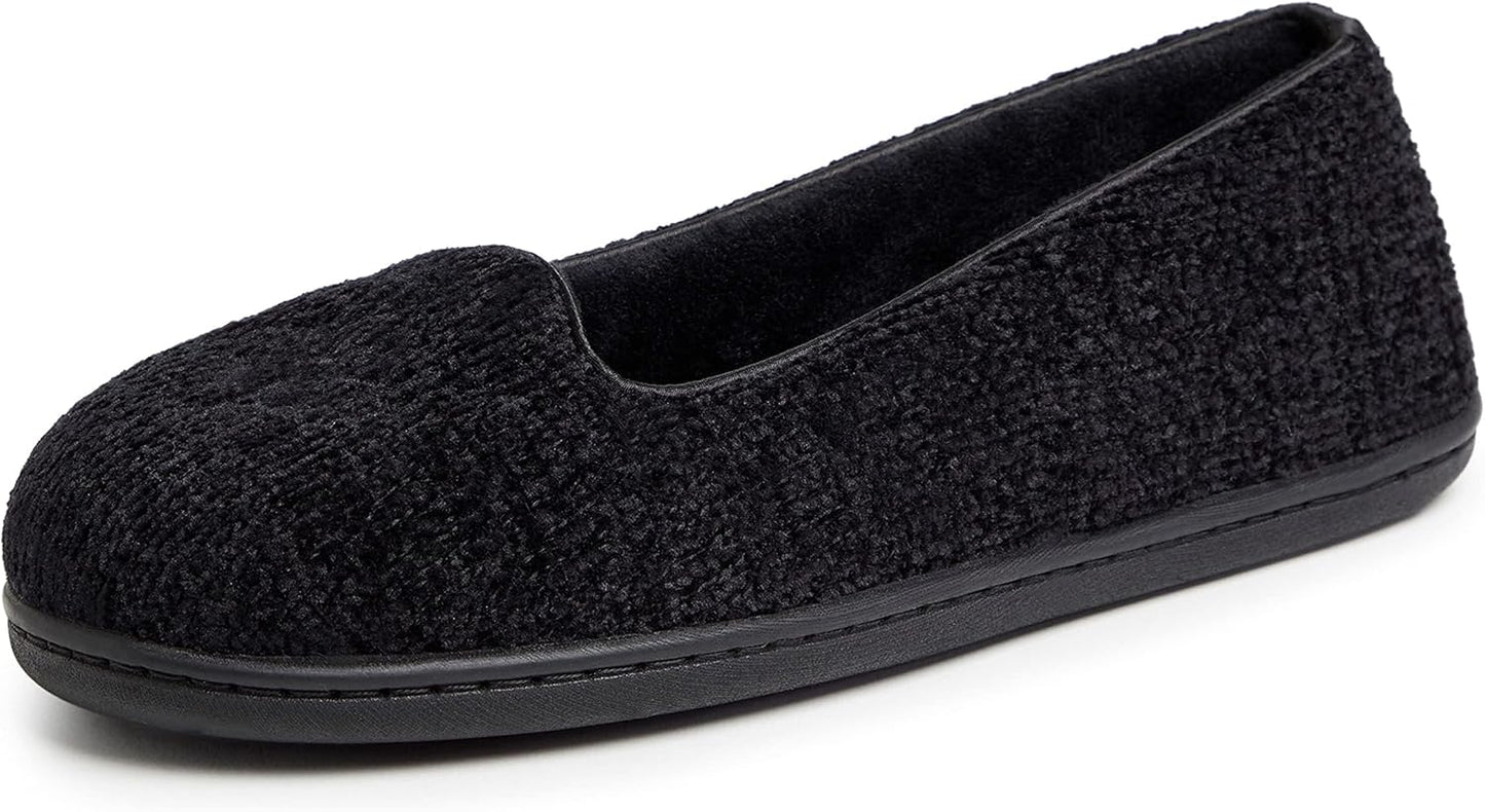 Cozy Memory Foam Indoor Ballet Slippers for Women in Wide Widths