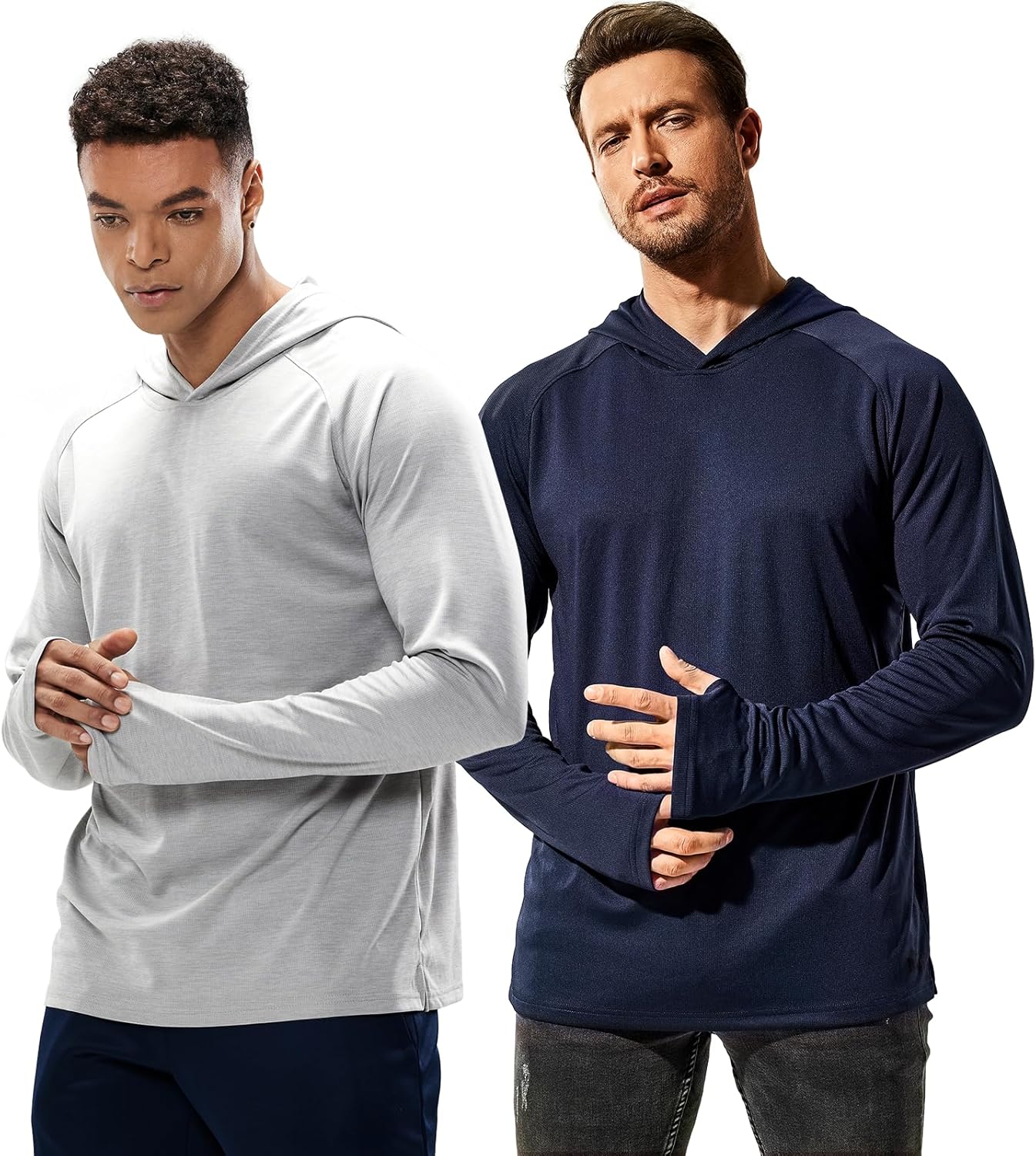 MIER Men's UPF 50+ Sun Protection Hoodie for Outdoor Activities