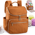 Knitting Bag Backpack Large Crochet Organizer - Tangle-Free Yarn Carry
