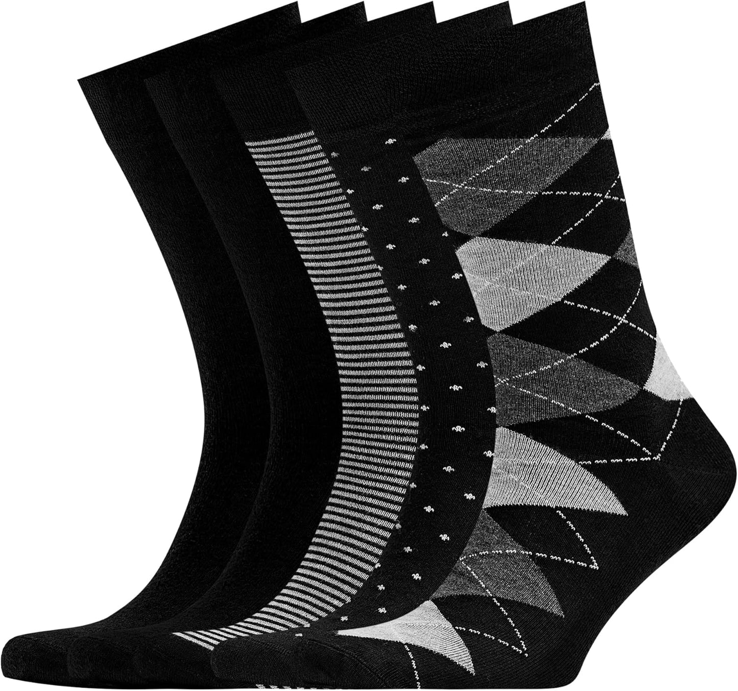 VRD Mens Dress Socks Bamboo Rayon 5-Pack for Stylish Comfort