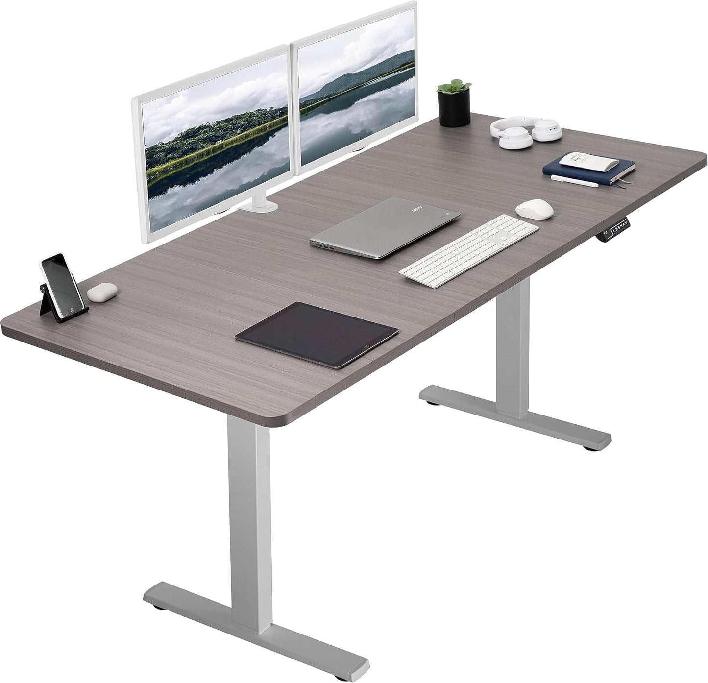 VIVO Electric Standing Desk with Memory Height Adjustment Features
