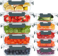 Glass Meal Prep Containers 10 Pack - 5 Large 5 Small Airtight
