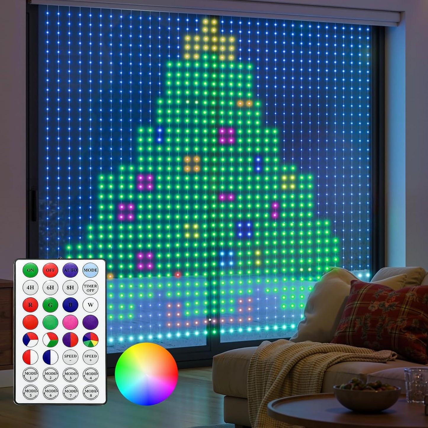 Brightown 400 RGBIC LED Smart Curtain Fairy Lights for All Occasions