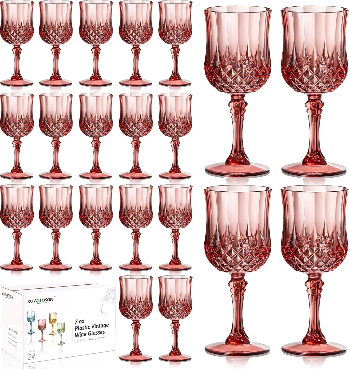 Vintage Rose Gold Drinking Glasses for Stylish Entertaining